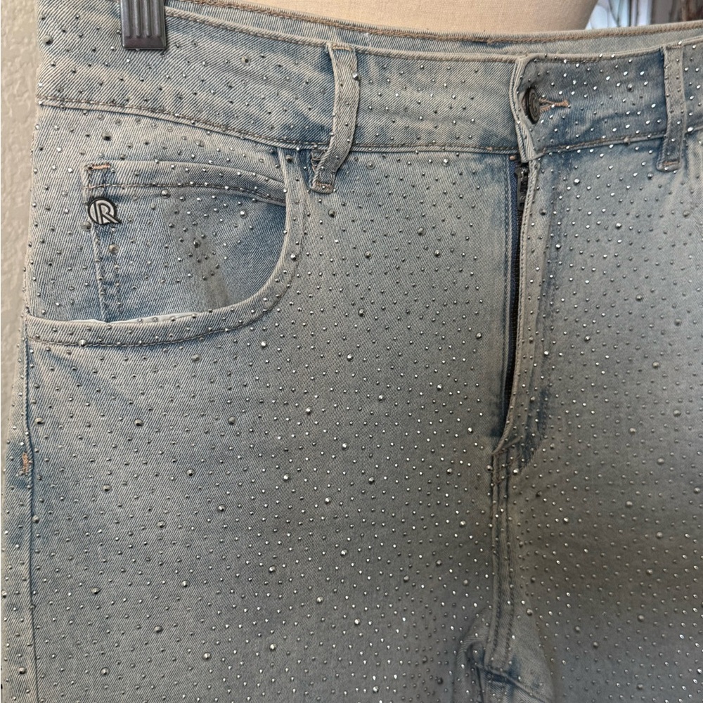 Stylish Blue Embellished Women Jeans